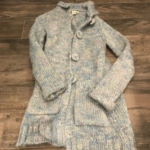 Vintage Free People fuzzy long sweater cardigan Granny Sweater